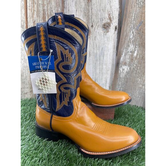Ariat Other - Ariat International Men's Hexcel ProRoper Bright Camel Navy Shaft US 9.5